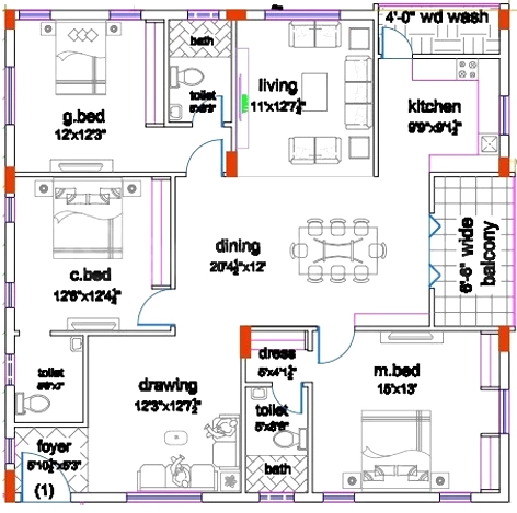 3 BHK Flat in Amsri Sarvani in Kondapur, Hyderabad - Image 906697