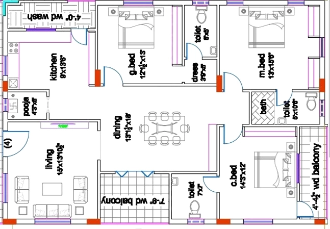 3 BHK Flat in Amsri Sarvani in Kondapur, Hyderabad - Image 906699