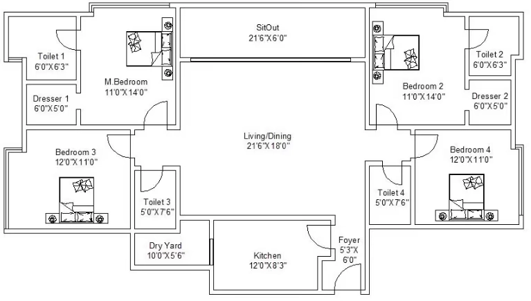 4 BHK Flat in DB Woods in Goregaon East, Mumbai - Image 906941