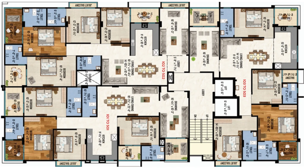 Floor Plan of Shubh Mangal Prime in Bani Park, Jaipur - Image 377030
