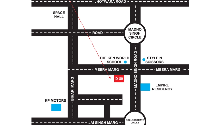 Location of Shubh Mangal Prime in Bani Park, Jaipur - Image 377029