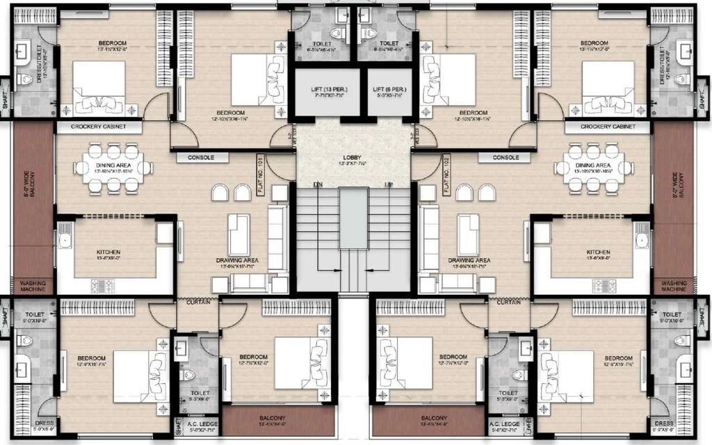 Floor Plan of Trimurtys Valeria in C Scheme, Jaipur - Image 377036