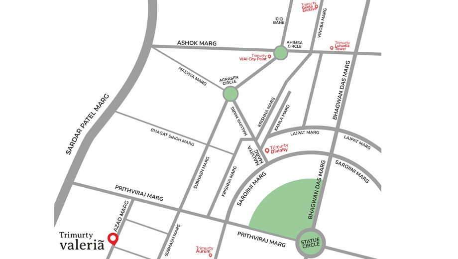 Location of Trimurtys Valeria in C Scheme, Jaipur - Image 377034