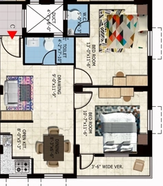 2 BHK Flat in Dewellers Prakrati Villa 2 in Dum Dum, Kolkata - Image 906737