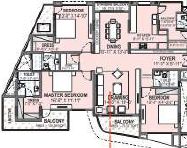 3 BHK Flat in Akshat Roop Gulab The Mystique in C Scheme, Jaipur - Image 906739