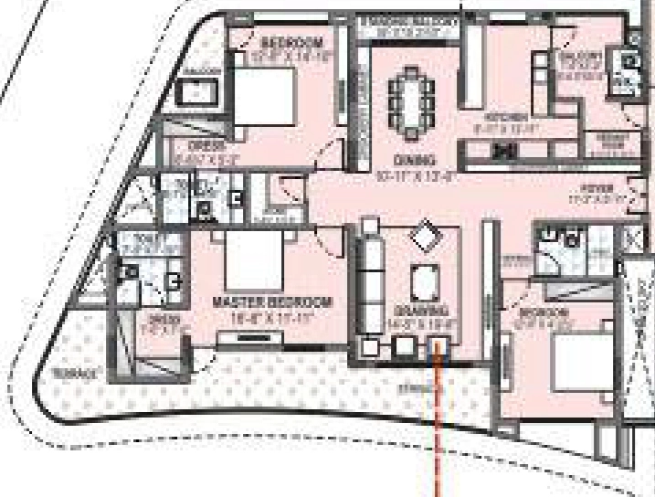 3 BHK Flat in Akshat Roop Gulab The Mystique in C Scheme, Jaipur - Image 906741