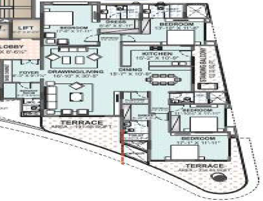 4 BHK Flat in Akshat Roop Gulab The Mystique in C Scheme, Jaipur - Image 906749