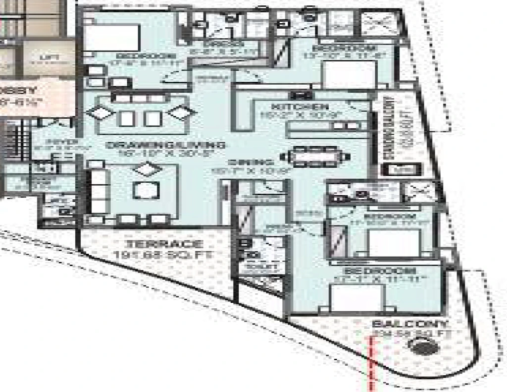 4 BHK Flat in Akshat Roop Gulab The Mystique in C Scheme, Jaipur - Image 906750