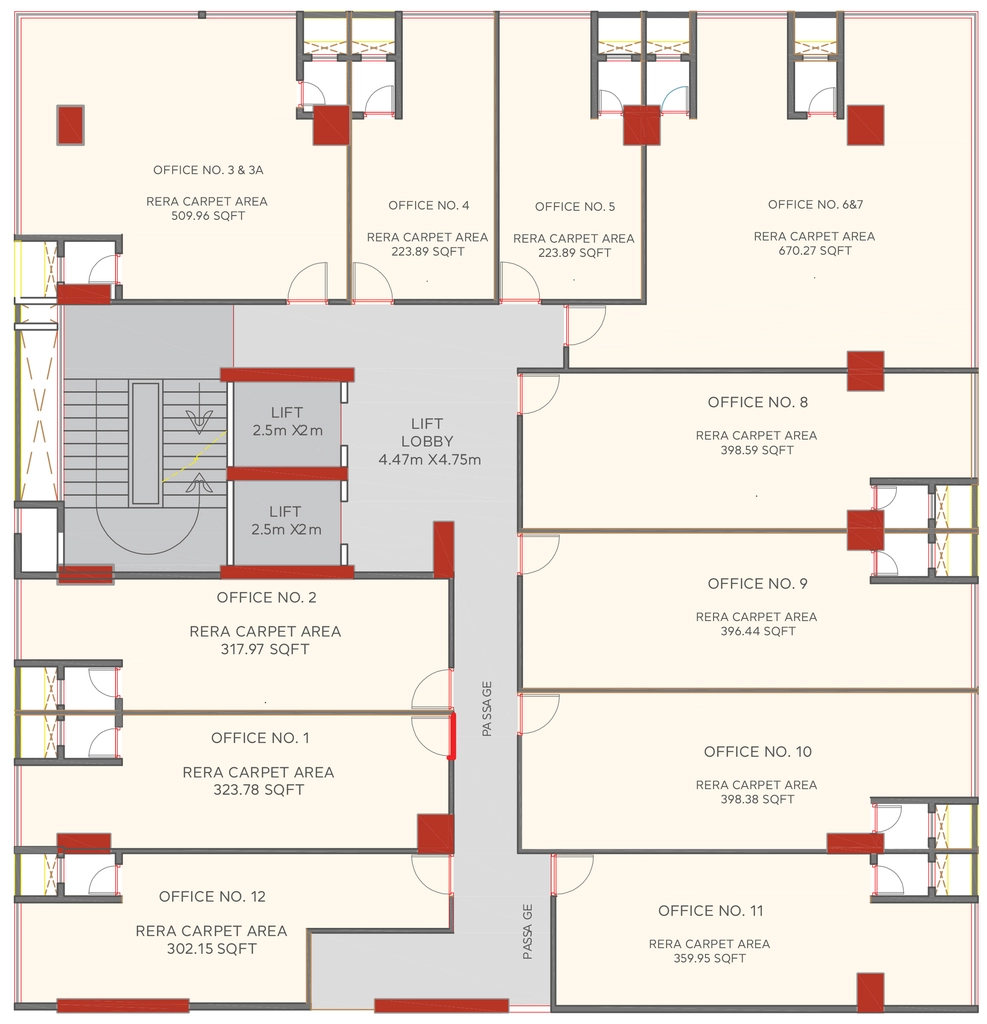 Floor Plan of N N Datar Biz Point in Ghatkopar West, Mumbai - Image 377154