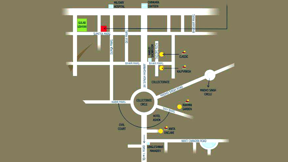 Location of SDC Misty Meadows in Bani Park, Jaipur - Image 377085