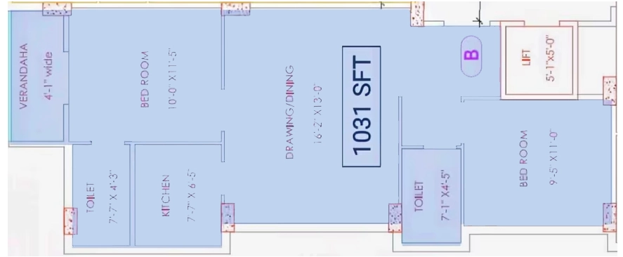 2 BHK Flat in DS Dishari Mansion in Dum Dum, Kolkata - Image 906754