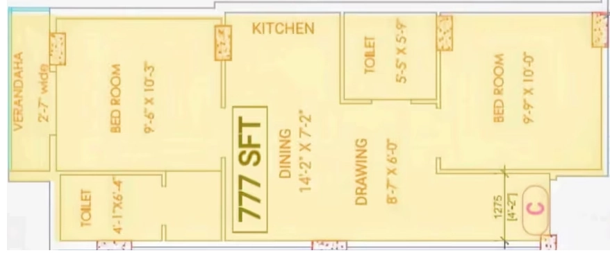 2 BHK Flat in DS Dishari Mansion in Dum Dum, Kolkata - Image 906753