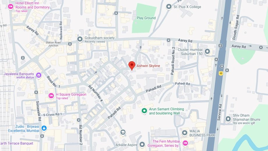 Location of Skyline Ashwin in Goregaon East, Mumbai - Image 377556
