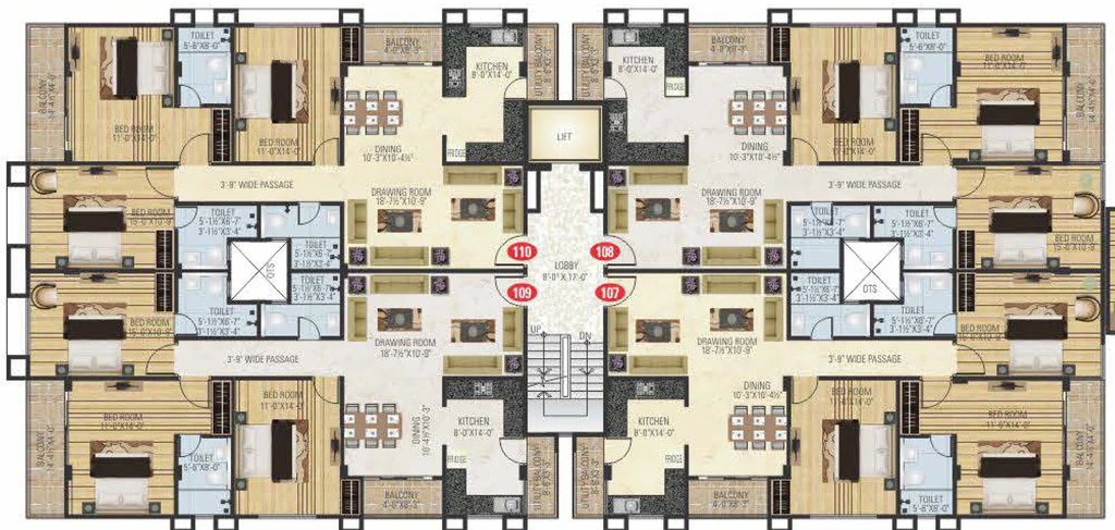 Floor Plan of Shrikant Pearl Divine in Bani Park, Jaipur - Image 377100