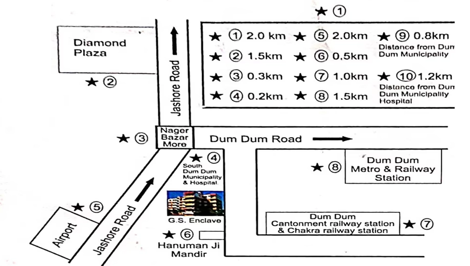 Location of GS Enclave in Dum Dum, Kolkata - Image 377105