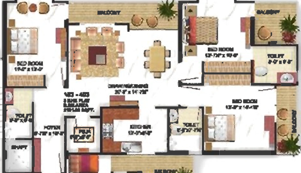 3 BHK Flat in Trimurty UKM Hari Niwas in Bani Park, Jaipur - Image 906774
