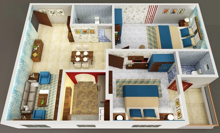 2 BHK Flat in Ganapati Enclave in Nagerbazar, Kolkata - Image 906777
