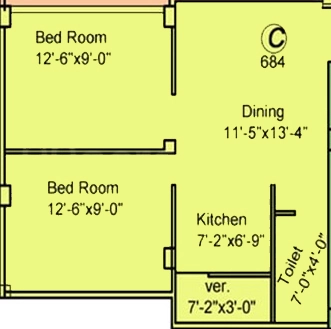 2 BHK Flat in Jinia Ghosai Bhavan in Dum Dum, Kolkata - Image 906783