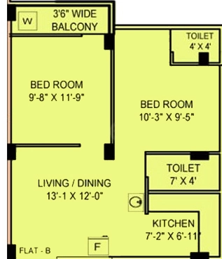 2 BHK Flat in Jinia Tulis Enclave in Dum Dum, Kolkata - Image 906787