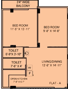 2 BHK Flat in Jinia Tulis Enclave in Dum Dum, Kolkata - Image 906789