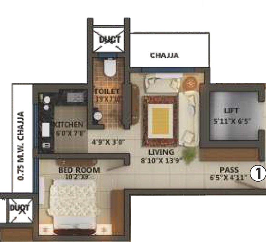 1 BHK Flat in Prem Leela Heights in Goregaon East, Mumbai - Image 906950