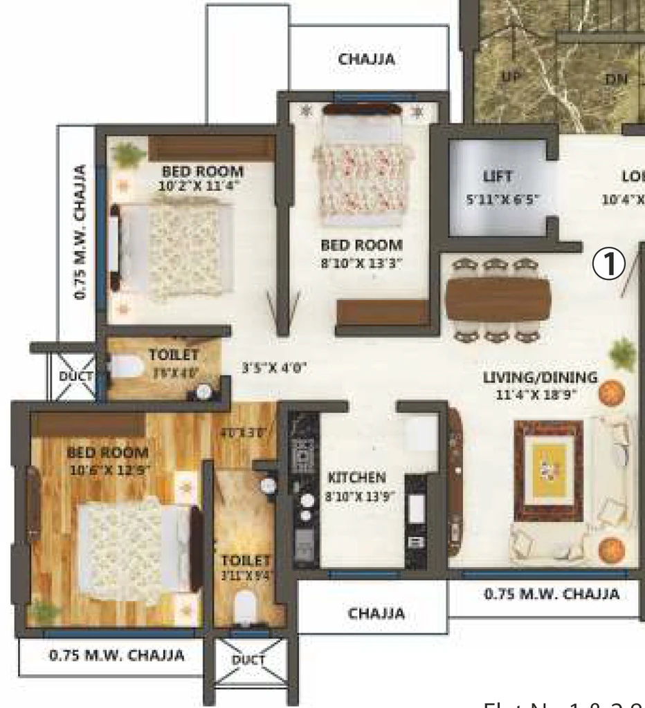 2 BHK Flat in Prem Leela Heights in Goregaon East, Mumbai - Image 906952