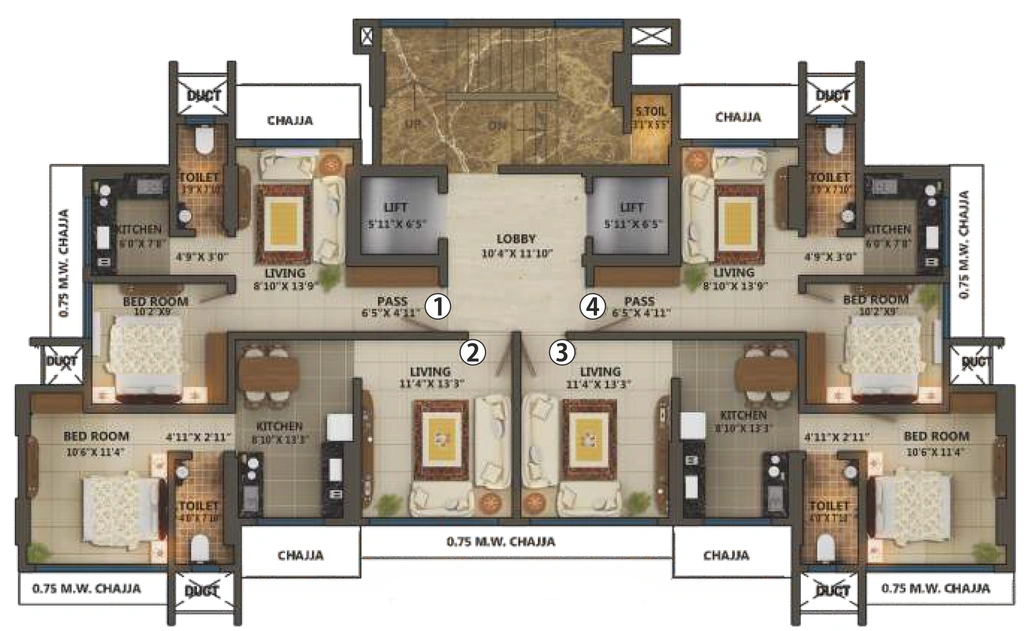 Floor Plan of Prem Leela Heights in Goregaon East, Mumbai - Image 377514