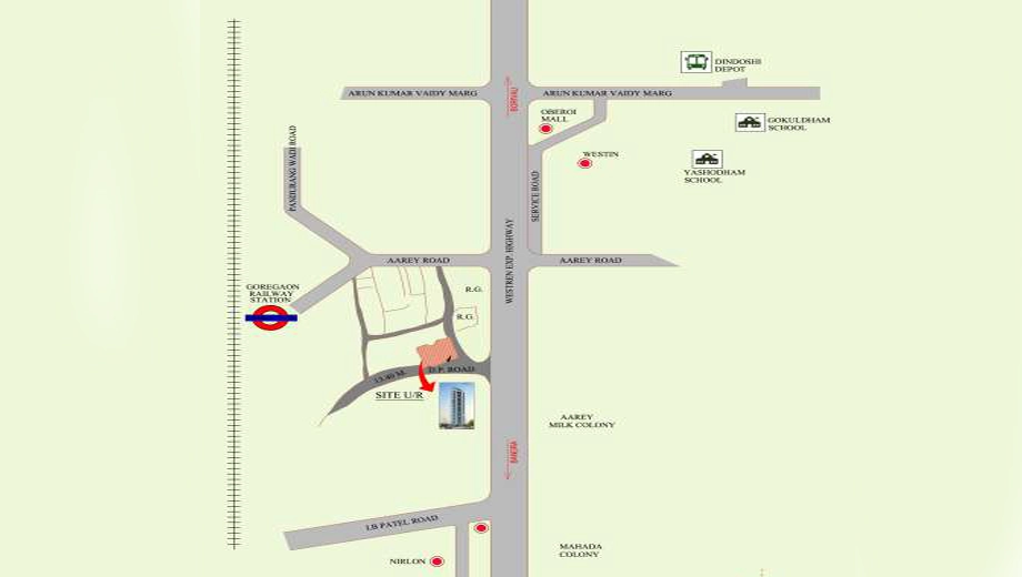 Location of Prem Leela Heights in Goregaon East, Mumbai - Image 377515