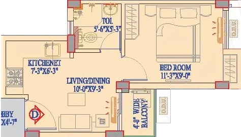 1 BHK Flat in Realmark Kabyo Neer in Sonarpur, Kolkata - Image 906796