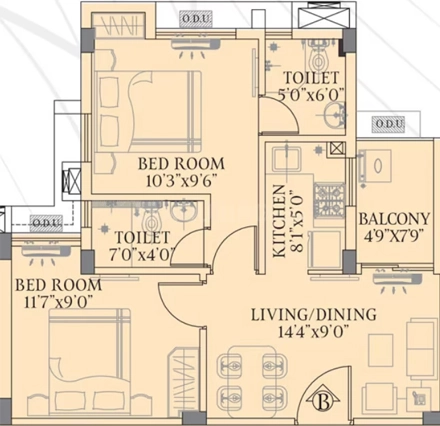 2 BHK Flat in Realmark Kabyo Neer in Sonarpur, Kolkata - Image 906798
