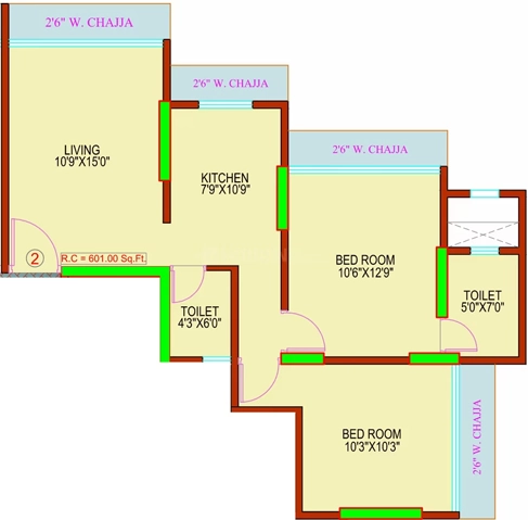 2 BHK Flat in Vijaya Kulkarni Horizon in Goregaon East, Mumbai - Image 907728