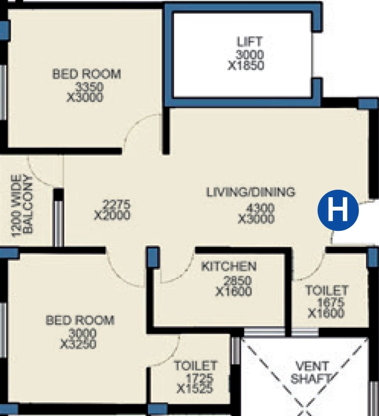 2 BHK Flat in Aatreyee Samriddhi Swarojinee in Dum Dum, Kolkata - Image 906800