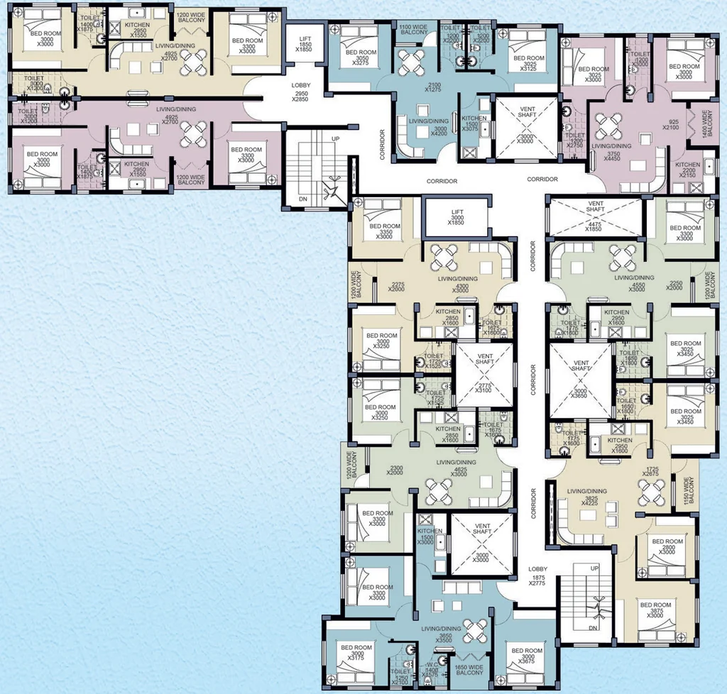 Floor Plan of Aatreyee Samriddhi Swarojinee in Dum Dum, Kolkata - Image 377189