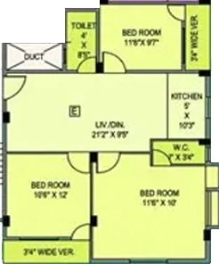 3 BHK Flat in Samujjal Palace in Dum Dum, Kolkata - Image 906805
