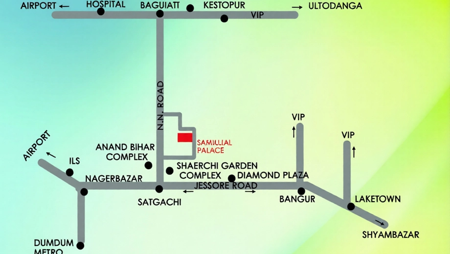 Location of Samujjal Palace in Dum Dum, Kolkata - Image 377195