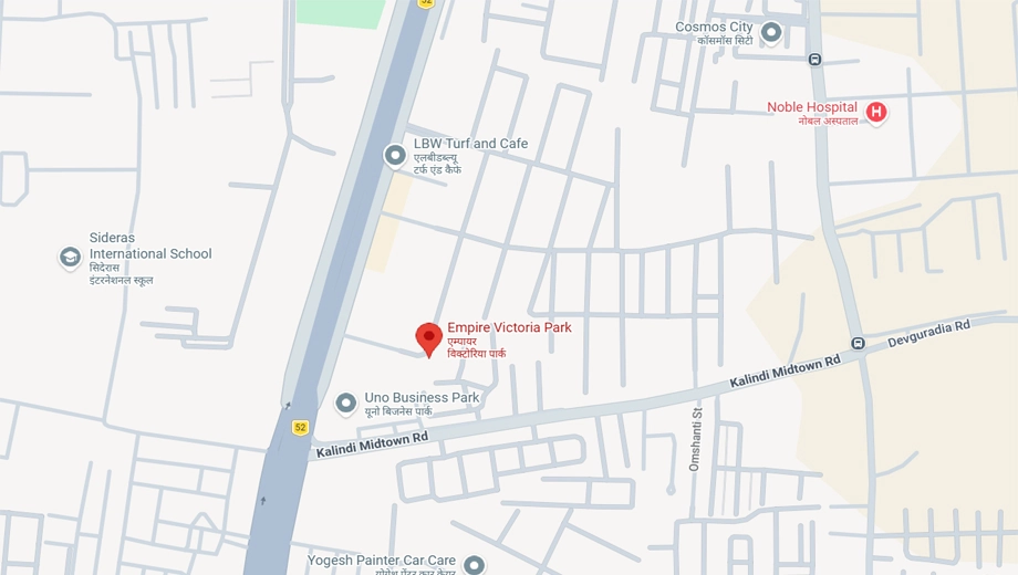 Location of Empire Victory in Palda, Indore - Image 377200