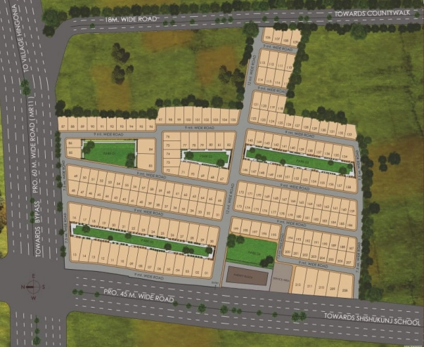 Master Plan of Arone Majestic Courtyard in Jhalariya, Indore - Image 377206