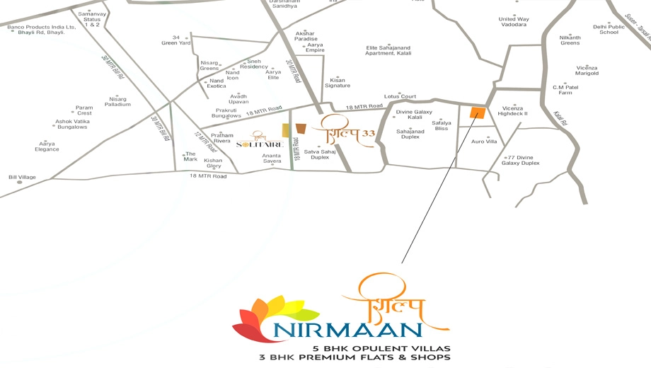 Location of Shilp Nirmaan in Kalali, Vadodara - Image 377250