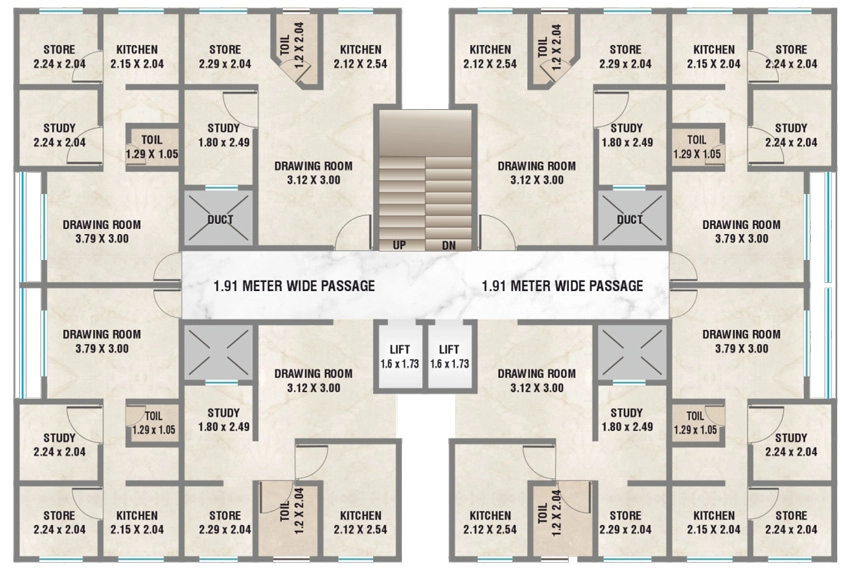Floor Plan of Shail Maithili Heights in Waghodia Road, Vadodara - Image 377282