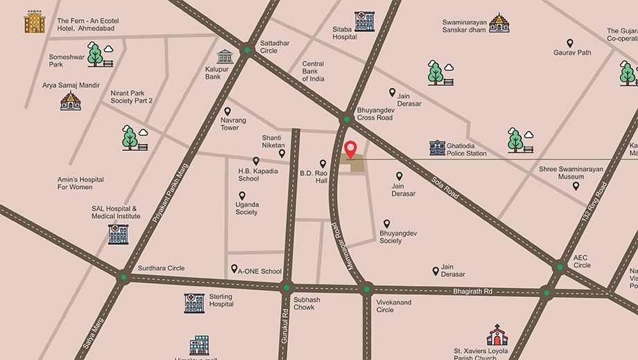 Location of Apurva Aasthaa Onyx in Memnagar, Ahmedabad - Image 377313