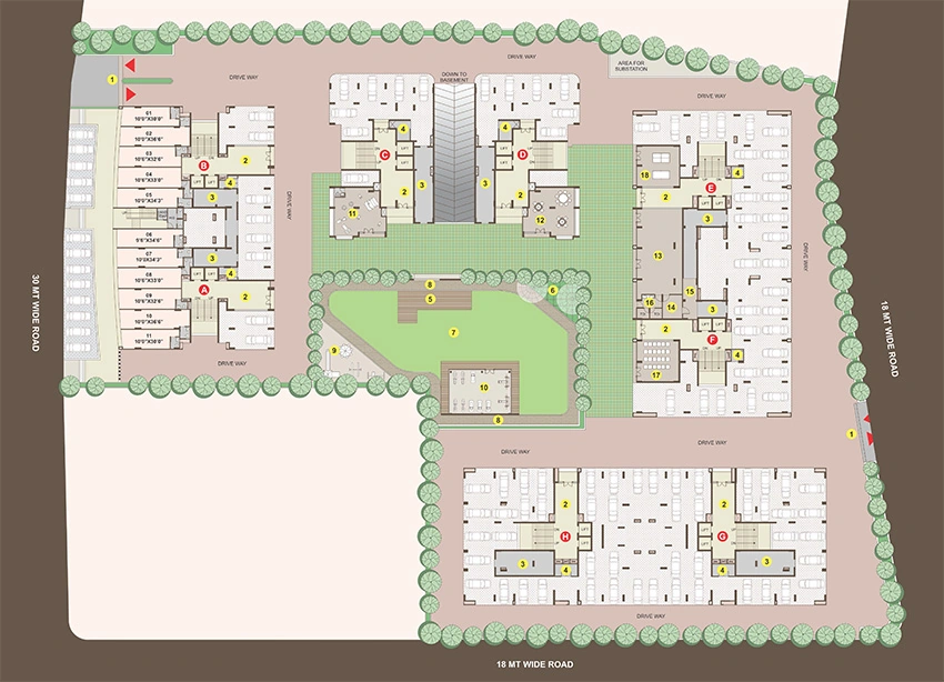 Master Plan of Apurva Aasthaa Onyx in Memnagar, Ahmedabad - Image 377314