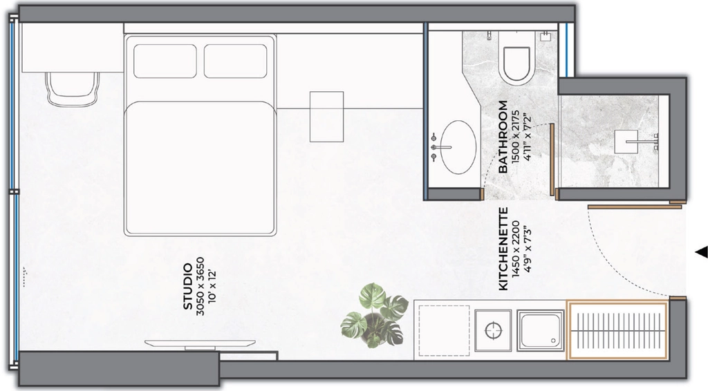1 RK Studio Apartment in Tribeca Trilive in Andheri East, Mumbai - Image 907033