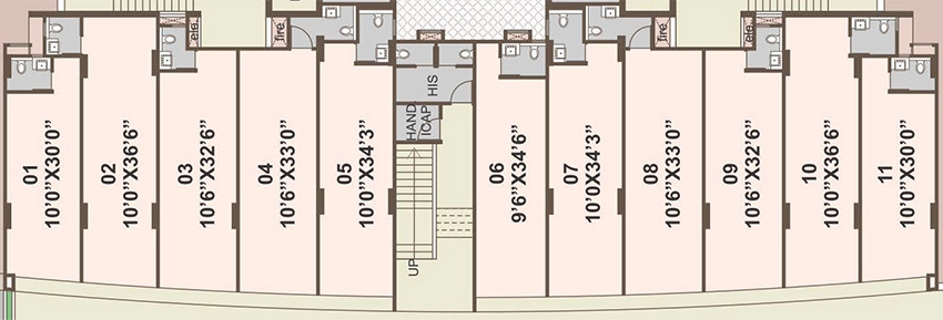 Floor Plan of Commercial Apurva Aasthaa Onyx in Memnagar, Ahmedabad - Image 377320