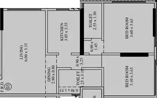 2 BHK Flat in Nidhaan Girnar Residency in Andheri East, Mumbai - Image 907718
