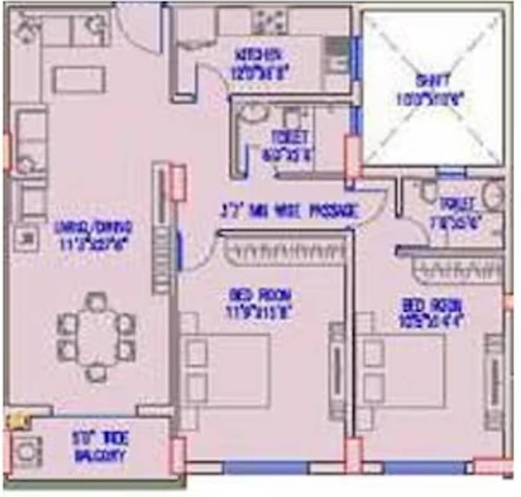 2 BHK Flat in Signum Cloud 9 in Mominpore, Kolkata - Image 907174