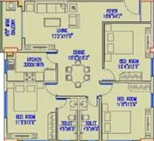 3 BHK Flat in Signum Cloud 9 in Mominpore, Kolkata - Image 907177