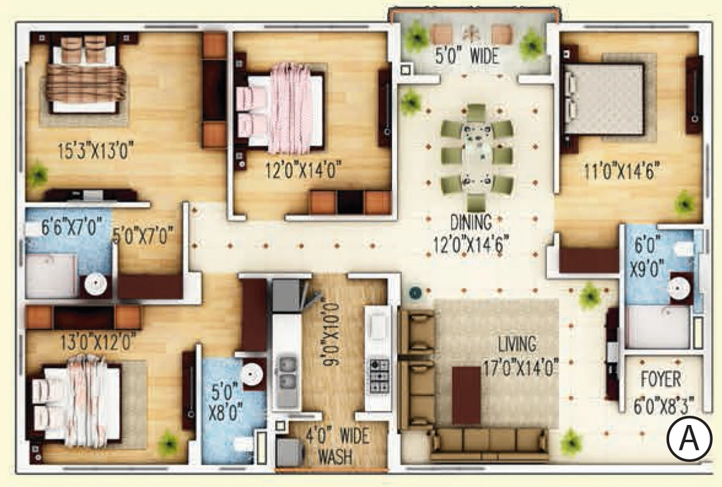 4 BHK Flat in Signum Cloud 9 in Mominpore, Kolkata - Image 907179