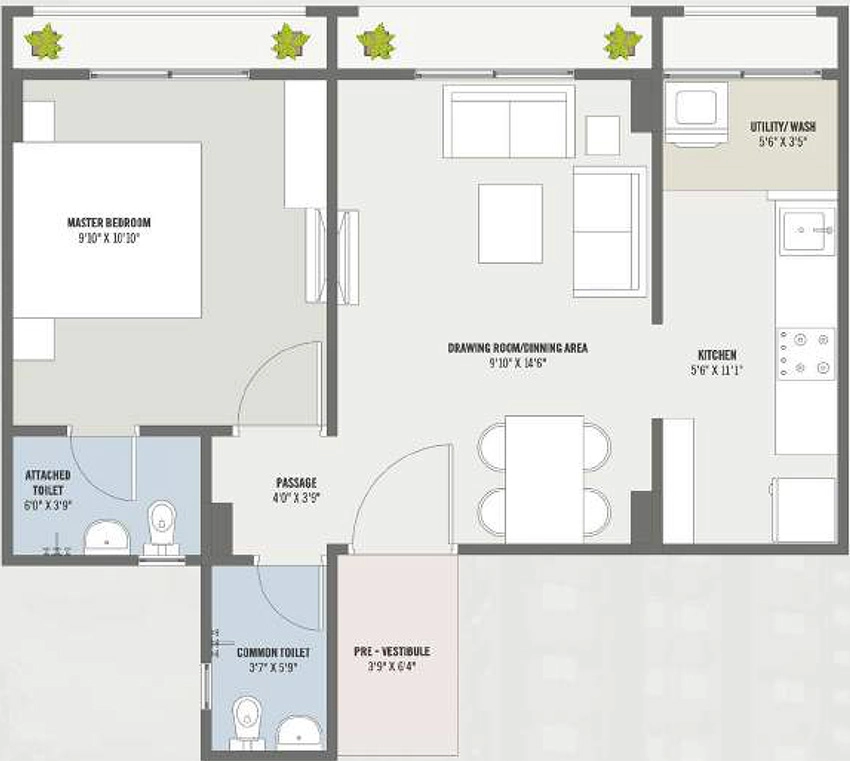 1 BHK Flat in Aryanparv Aarambh in Sarkhej, Ahmedabad - Image 906873