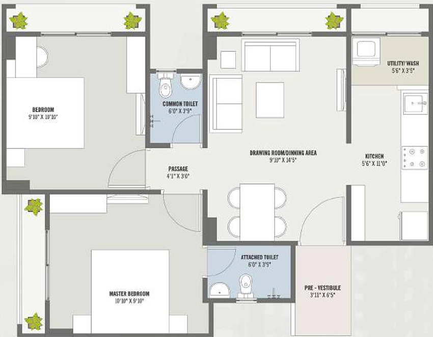 2 BHK Flat in Aryanparv Aarambh in Sarkhej, Ahmedabad - Image 906874