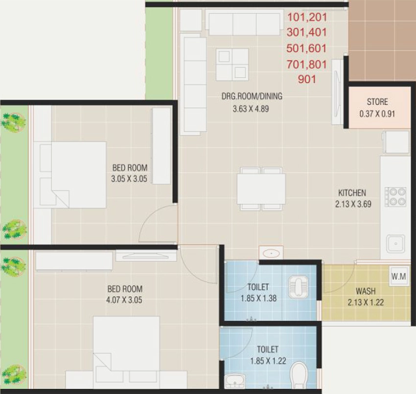 2 BHK Flat in Gajanand Bhagvat Enclave in Ghodasar, Ahmedabad - Image 906883